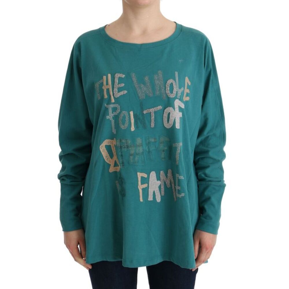John Galliano Green Cotton Oversized Women's Sweater